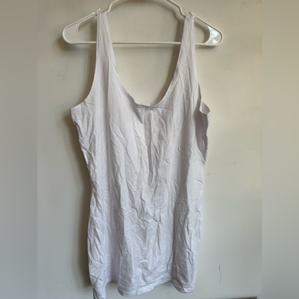 White long tank top